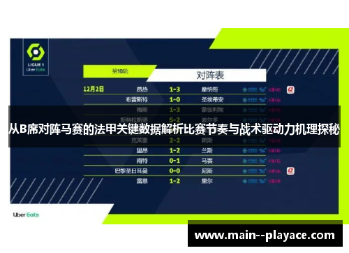 从B席对阵马赛的法甲关键数据解析比赛节奏与战术驱动力机理探秘